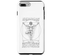 Yoga Vitruvio Hombre Leonardo Da Vinci Vrikshasana Namaste Zen Carcasa para iPhone 7 Plus/8 Plus