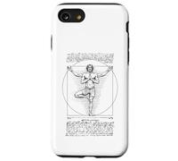 Yoga Vitruvio Hombre Leonardo Da Vinci Vrikshasana Namaste Zen Carcasa para iPhone SE (2020) / 7 / 8