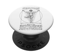 Yoga Vitruvio Hombre Leonardo Da Vinci Vrikshasana Namaste Zen PopSockets PopGrip Adhesivo