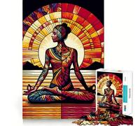 Yoga WPAP Pop Art Rompecabezas Colorido para Adultos 1000 Piezas Juego de Entrenamiento cognitivo Encaje Ajustado sin Espacios Actividad Relajante para el Descanso Mental (38x26cm)