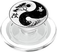 Yoga Yin Yang Bonsái Árbol De La Vida Kaizen Japonés Kanji Zen PopSockets PopGrip para MagSafe