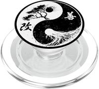 Yoga Yin Yang Bonsái Árbol De La Vida Kaizen Japonés Kanji Zen PopSockets PopGrip para MagSafe
