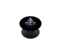 Yoga Yogi Mediación Zen Bandera Americana USA Drip Graffiti PopSockets PopGrip Adhesivo
