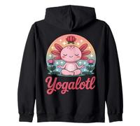Yogalotl, Funny Axolotl Yoga Sudadera con Capucha