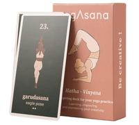 yogAsana Tarjetas de yoga Hatha Vinyasa - 80 cartas en inglés - Tarjetas de posturas de yoga para todos los niveles - Guía de secuencia para práctica independiente - 75 posturas