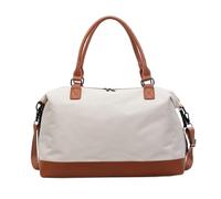 Yogasports - Bolsa de viaje plegable para el gimnasio, para fines de semana, para mujer, impermeable, para yoga, fin de semana, beige, Mass Beauty