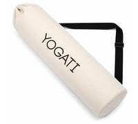YOGATI® Bolsa Esterilla Yoga | Funda Sintética Algodon para Mat, 19x80 cm | Resistente y Ligera Bolsa Alfombrilla Yoga, Yoga y Pilates en Cualquier Lugar. Blanco