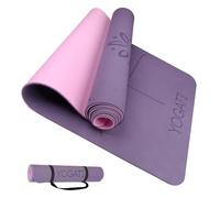 YOGATI® Esterilla Yoga Antideslizante con Correa. Esterilla Fitness Ideal para Gym o casa. Esterilla Pilates Gruesa. Esterilla Deporte para Mujeres y Hombres. Yoga Mat. (Violeta)