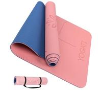 YOGATI Esterilla Yoga Antideslizante con Correa. Esterilla Fitness Ideal para Gym o casa. Esterilla Pilates Gruesa. Esterilla Deporte para Mujeres y Hombres. Yoga Mat. (Rosa)