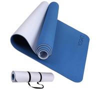 YOGATI Esterilla Yoga con correa de transporte. Esterilla Fitness ideal para yoga, pilates y fitness. Yoga mat para hombres y mujeres. Esterilla Pilates antideslizante. Esterilla Deporte. (gris claro)