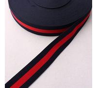 YOGAY Cinta de 25mm con Rayas Azules y Rojas, Correa Suave para Llavero, Correa para Monedero, Ropa DIY, Zapatos, Bolsos, Cinturones, Correas