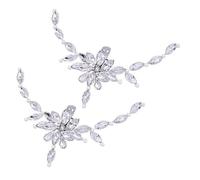 YOGAYE 1 par de zapatos de novia de Boda europea, hebilla decorativa, broche brillante, hebilla de zapato de diamantes de imitación, Clips de zapatos de diamante extraíbles hechos a mano