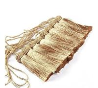 YOGAYE Marcapáginas con borlas pequeñas para Manualidades, llaveros con borlas, Llavero de borlas de Seda, Cepillo con Flecos Dorados, Cortinas Decorativas y Puertas, 4 Uds.