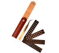 Yogi Bare - Juego de 20 semillas para orejas Soma Stud | Acupresión, herramienta de aplicación, bolsa de cuero vegano y guía | Apoyo al estrés, sueño, ansiedad y hormonas | Kit de auriculoterapia