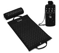 Yogi Bare Set de esterilla y almohada de acupresión - Masajeador de cuello, espalda y pies para el alivio del dolor y la relajación muscular - Alivia el dolor ciático y los dolores de cabeza - Negro