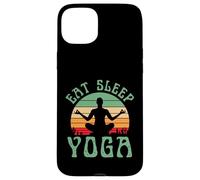 Yogi Comer Dormir Yoga Divertido Meditación Zen Namaste Mujeres Carcasa para iPhone 15 Plus
