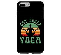Yogi Comer Dormir Yoga Divertido Meditación Zen Namaste Mujeres Carcasa para iPhone 7 Plus/8 Plus