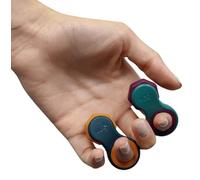 Yogi Juguete antiestrés, hilanderos para Adultos, Alivio de la ansiedad, ADHD, Add y Autismo, Juguetes silenciosos para Adultos y niños, Cinco tamaños de Anillo (Blau Und Türkis - (2er-Pack))