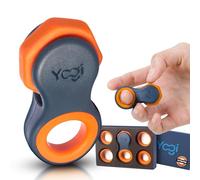 Yogi Juguete antiestrés, hilanderos para Adultos, Alivio de la ansiedad, ADHD, Add y Autismo, Juguetes silenciosos para Adultos y niños, Cinco tamaños de Anillo (Blau - Retro-Orange)