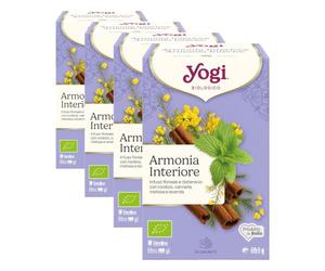 Yogi Tea, Armonía Interior - Infusión Ayurveda - Sin cafeína - 17 bolsitas (30,6g) (Paquete de 4)