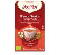 Yogi Tea, Buenos Sueños Rooibos Vainilla - Infusión Ayurvédica - Con Raíz de Valeriana - 17 bolsitas (30,6g)
