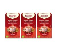Yogi Tea - Buenos Sueños Rooibos Vainilla - Infusión Ayurvédica - Con Raíz de Valeriana - Pack de 3x17 bolsitas (51 bolsitas en total)