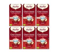 Yogi Tea, Chai Classic Bio - Infusión Ayurvédica - Mezcla de Canela, Cardamomo y Jengibre - Sin Cafeína - Pack de 6x17 bolsitas (102 bolsitas en total)