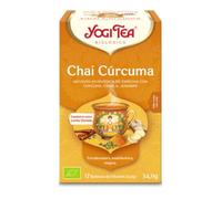Yogi Tea - Chai Cúrcuma, Infusión Ayurvédica de Especias con Cúrcuma, Canela y Jengibre - 17 Bolsitas, 34g