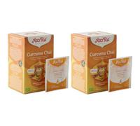 Yogi Tea - Chai Cúrcuma, Infusión Ayurvédica de Especias con Cúrcuma, Canela y Jengibre - 17 Bolsitas, 34g (Paquete de 2)