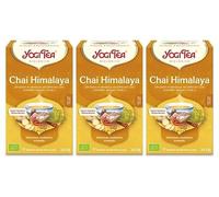 Yogi Tea Chai Himalaya Bio - Infusión Ayurvédica - Mezcla de Jengibre, Hinojo y Canela - Sin Cafeína - Pack de 3x17 bolsitas (51 bolsitas en total)