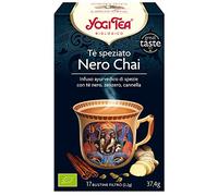 Yogi Tea - Chai Negro, Infusión Ayurvédica de Especias con Té Negro, Jengibre y Canela - 17 Bolsitas, 37,4g