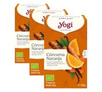 Yogi Tea, Cúrcuma Naranja con Vainilla - Infusión Ayurvédica - 17 bolsitas (30,6g) (Paquete de 3)