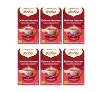 Yogi Tea, Defensas Naturales - Infusión Ayurvédica - Mezcla de Equinácea, Acerola y Bayas de Saúco con Vitamina C - Pack de 6x17 bolsitas (102 bolsitas en total)