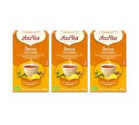 Yogi Tea - Detox con Limón - Infusión Ayurvédica - Con Diente de León, Regaliz y Cáscara de Limón - Pack de 3x17 bolsitas (51 en total)