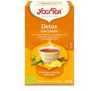Yogi Tea, Detox con Limón - Infusión de hierbas con Diente de León, Regaliz y cáscara de Limón - Sin cafeína - 17 bolsitas (30,6g)