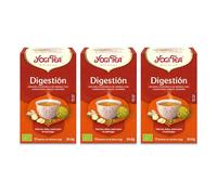 Yogi Tea - Digestión - Infusión Ayurvédica - Mezcla de Cardamomo, Hinojo y Jengibre - Sin Cafeína - Pack de 3x17 bolsitas (51 bolsitas en total)