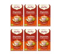 Yogi Tea, Digestión - Infusión Ayurvédica - Mezcla de Cardamomo, Hinojo y Jengibre - Sin Cafeína - Pack de 6x17 bolsitas (102 bolsitas en total)