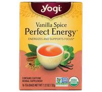 Yogi Tea - Energía perfecta toda la especia natural de la vainilla del té - 16Bolsitas de té