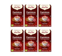 Yogi Tea, Equinácea - Infusión Ayurvédica - Mezcla de Equinácea, Rooibos y Cardamomo - Sin Cafeína - Pack de 6x17 bolsitas (102 bolsitas en total)