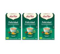 Yogi Tea - Felicidad - Infusión Ayurvédica - Mezcla de Canela, Lúpulo y Cáscara de Naranja - Pack de 3x17 bolsitas (51 en total)