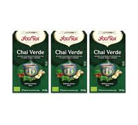 Yogi Tea - Green Chai - Infusión Ayurvédica - Mezcla de Té Verde - Canela y Jengibre - Pack de 3x17 bolsitas (51 bolsitas en total)