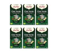 Yogi Tea, Green Chai - Infusión Ayurvédica - Mezcla de Té Verde - Canela y Jengibre - Pack de 6x17 bolsitas (102 bolsitas en total)