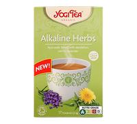 Yogi Tea, Hierbas alcalinas, té de hierbas orgánicas, naturalmente sin cafeína, mezcla de diente de león, ortiga y lavanda, 17 bolsas de té