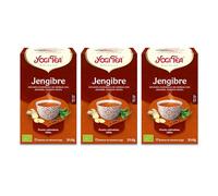 Yogi Tea - Jengibre - Infusión Ayurvédica - Con Jengibre y Pimienta Negra - Sin Cafeína - Pack de 3x17 bolsitas (51 bolsitas en total)