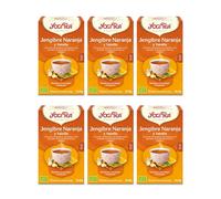 Yogi Tea, Jengibre Naranja y Vainilla - Infusión Ayurvédica - Mezcla de Jenjibre, Cáscara de Naranja y Vainilla - Sin Cafeína - Pack de 6x17 bolsitas (102 bolsitas en total)