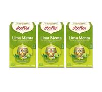 Yogi Tea - Lima Menta - Infusión Ayurvédica - Mezcla de Lima, Regaliz y Menta - Sin Cafeína - Pack de 3x17 bolsitas (51 bolsitas en total)