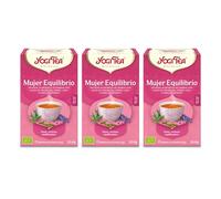Yogi Tea - Mujer Equilibrio - Infusión Ayurvédica - Con Hojas de Frambuesa, Hierba Luisa y Flores de Lavanda - Sin Cafeína - Pack de 3x17 bolsitas (51 en total)