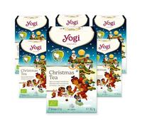 Yogi Tea, Navidad, té de hierbas orgánicas, naturalmente libre de cafeína, mezcla de Honeybush, canela y anís estrellado, 6 paquetes de 17 bolsas de té (102 bolsitas de té en total)