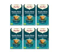Yogi Tea, Regaliz Menta Bio - Infusión Ayurvédica - Mezcla de Menta Piperita, Regaliz y Cardamomo - Pack de 6x17 bolsitas (102 bolsitas en total)