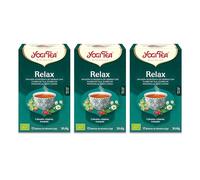 Yogi Tea - Relax - Infusión Ayurvédica - Mezcla de Tila, Manzanilla y Rosa Canina - Sin Cafeína - Pack de 3x17 bolsitas (51 bolsitas en total)